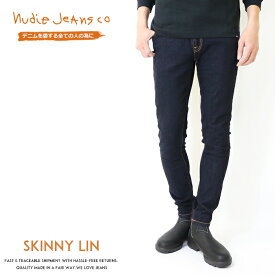 【nudie jeans ヌーディージーンズ】 SKINNY LIN スキニーリン スキニー スリム タイト ドライ メンズ インポートブランド 53161-1023 M-bottom