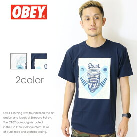 【セール 50％OFF】 OBEY オベイ tシャツ 半袖 プリント スケートボード ストリート系 グラフィック メンズ men's 正規品 インポート ブランド 海外ブランド ストリートブランド 1630-820-08W-HT-19U/1630-820-08N-VY-19U