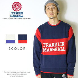 【セール 40％OFF】【フランクリン マーシャル FRANKLIN & MARSHALL】 スウェット トレーナー クルーネック 長袖 アメカジ franklin&marshall メンズ men's 国内正規品 インポート ブランド 海外ブランド 48181-4043 19FW