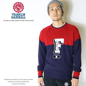 【セール 40％OFF】【フランクリン マーシャル FRANKLIN & MARSHALL】 ニット セーター プルオーバー 長袖 アメカジ franklin&marshall メンズ men's 国内正規品 インポート ブランド 海外ブランド 48181-6016 19FW M-knit