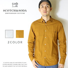 【セール 40％OFF】【スコッチ&ソーダ SCOTCH&SODA スコッチアンドソーダ】 長袖シャツ ポケット シャツ コットンシャツ メンズ men's 国内正規品 インポート ブランド 海外ブランド 11401 M-shirts