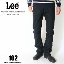 Lee リー ジーンズ 102 ブーツカット アメリカンライダース 日本製 ツイル 裾直し無料 送料無料 黒 ブラック メンズ インポート ブランド 海外 ブランド LM8102-475 M-bottom