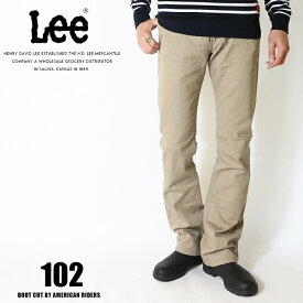 Lee リー ジーンズ 102 ブーツカット アメリカンライダース 日本製 ツイル 裾直し無料 送料無料 カーキ メンズ インポート ブランド 海外 ブランド LM8102-414 M-bottom