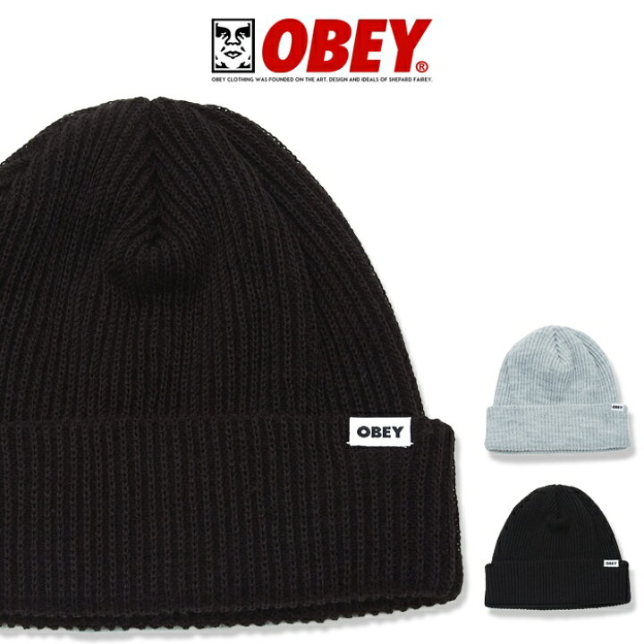 楽天市場 Obey オベイ ニットキャップ ニット帽 ビーニー 帽子 ブラック グレー ストリート スケボー グラフィック メンズ Men S 正規品 インポート ブランド 海外ブランド ストリートブランド エムズジーンズ