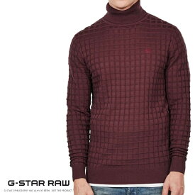 【セール 40％OFF】【G-STAR RAW ジースターロウ】 ニット セーター タートルネック 綿ニット 長袖 ジースターロー gstar メンズ 国内正規品 インポート ブランド 海外ブランド D15919-5613 M-knit