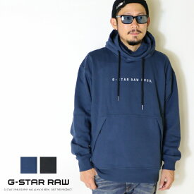 【セール 30％OFF】【G-STAR RAW ジースターロウ】 パーカー スウェット プルオーバー フード 長袖 ロゴ ブラック ブルー ジースターロー gstar メンズ 国内正規品 インポート ブランド 海外ブランド D20408-A612