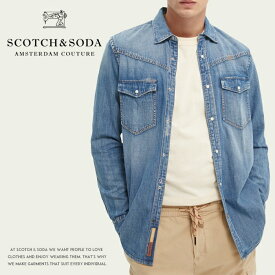 【スコッチ&ソーダ SCOTCH&SODA スコッチアンドソーダ】 長袖シャツ シャツ デニムシャツ メンズ men's 国内正規品 インポート ブランド 海外ブランド 51438 M-shirts