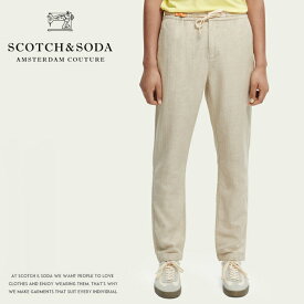 【セール 30％OFF】【スコッチ&ソーダ SCOTCH&SODA スコッチアンドソーダ】WARREN/ウォーレン パンツ チノ 綿麻 イージーパンツ リラックスパンツ メンズ men's 国内正規品 インポート ブランド 海外ブランド 51505 M-bottom