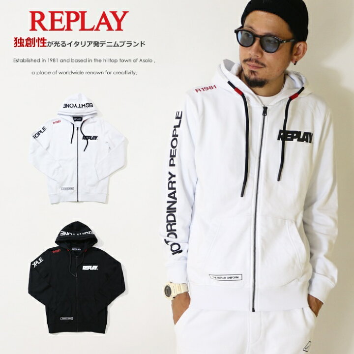楽天市場】【セール 20％OFF】【REPLAY リプレイ】 パーカー 