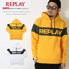 【セール 20％OFF】【REPLAY リプレイ】 パーカー スウェット 長袖 プルオーバー プリント アメカジ メンズ men's 国内正規品 インポート ブランド 海外ブランド M6279-000-22890CS