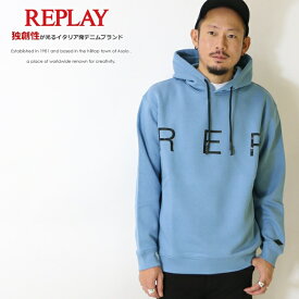 【セール 20％OFF】【REPLAY リプレイ】 パーカー スウェット 長袖 プルオーバー プリント アメカジ メンズ men's 国内正規品 インポート ブランド 海外ブランド M6317-000-22706