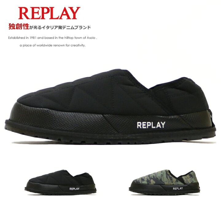 楽天市場】【REPLAY リプレイ】 サンダル 冬 暖かい 防寒 起毛 