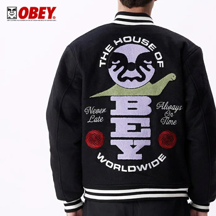 楽天市場】【セール 20％OFF】 OBEY オベイ スタジャン アウター 