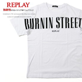 【セール 20％OFF】【REPLAY リプレイ】 tシャツ 半袖 プリント ロゴ アメカジ メンズ men's 国内正規品 インポート ブランド 海外ブランド M6495-000-23062