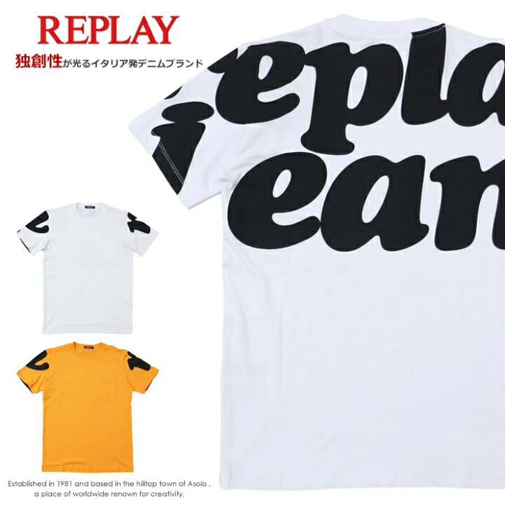 楽天市場】【セール 30％OFF】 REPLAY リプレイ tシャツ 半袖 プリント  