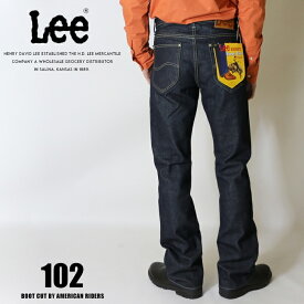 【タイムセール 10％OFF】 Lee リー ジーンズ 102 ブーツカット アメリカンライダース 日本製 デニム 裾直し無料 送料無料 ワンウォッシュ メンズ インポート ブランド 海外 ブランド LM8102-500 M-bottom