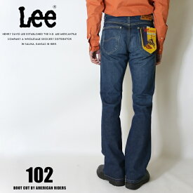 【タイムセール 10％OFF】 Lee リー ジーンズ 102 ブーツカット アメリカンライダース 日本製 デニム 裾直し無料 送料無料 ユーズド加工 メンズ インポート ブランド 海外 ブランド LM8102-526 M-bottom