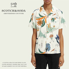 【セール 20％OFF】【スコッチ&ソーダ SCOTCH&SODA スコッチアンドソーダ】 シャツ 半袖シャツ アロハシャツ 総柄 メンズ 国内正規品 インポート ブランド 海外ブランド 72402 M-shirts