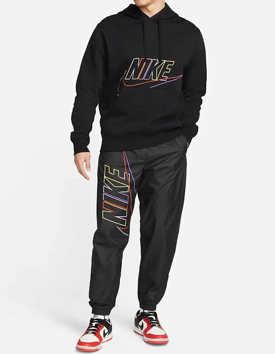 【NIKE ナイキ】 パンツ ロングパンツ ボトムス クラブ+ ウーブン 防風 撥水 メンズ 国内正規品 インポート ブランド 海外ブランド DX0622 M-bottom エムズジーンズ NIKE トラックパンツ ジャージ スリム テック系 スウッシュ 黒