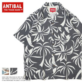 【セール 20％OFF】 アンティバル アロハシャツ ハワイアンシャツ 半袖シャツ 開襟シャツ 総柄 ボタニカル ANTIBAL 大きめ オーバーサイズ 接触冷感 カリフォルニア スタイル アメカジ サーフ メンズ 国内 ブランド 232AN1SH013 M-shirts