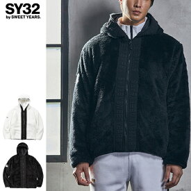 【セール 20％OFF】 SY32 by SWEET YEARS エスワイサーティトゥ ボアジャケット フリースジャケット ジップアップ アウター 防寒 スポーツ系 サッカー イタリアブランド 大人カジュアル メンズ 正規品 インポート ブランド 海外ブランド 13625