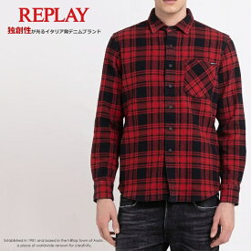 【セール 20％OFF】【REPLAY リプレイ】 シャツ 長袖シャツ ネルシャツ チェックシャツ メンズ men's 国内正規品 インポート ブランド 海外ブランド M4095-000-52616 M-shirts