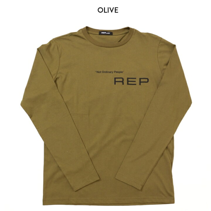 楽天市場】【REPLAY リプレイ】 tシャツ 長袖 ロンt プリント ロゴ 