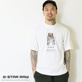 【2024年 春夏新作】 ジースターロウ tシャツ 半袖 ロゴ プリント オーバーサイズ ビッグサイズ G-STAR RAW ジースターロー gstar メンズ 国内正規品 インポート ブランド 海外ブランド D24429-C336