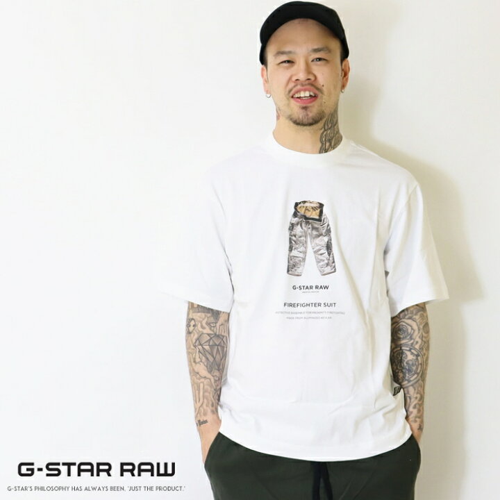楽天市場】ジースター tシャツ 半袖 ロゴ プリント オーバーサイズ 