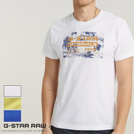 【2024年 春夏新作】 ジースターロウ tシャツ 半袖 ロゴ プリント レギュラーフィット G-STAR RAW ジースターロー gstar メンズ 国内正規品 インポート ブランド 海外ブランド D24682-C506