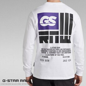 ジースターロウ ロンT 長袖Tシャツ tシャツ ロゴ プリント レギュラーフィット ジースターロー G-STAR RAW メンズ 国内正規品 インポート ブランド 海外ブランド D23995-C336