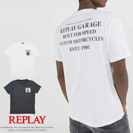 【2024年 春夏新作】【REPLAY リプレイ】 tシャツ 半袖 半t プリント ロゴ アメカジ メンズ men's 国内正規品 インポート ブランド 海外ブランド M6766-000-22662