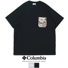 【2024年 春夏新作】 コロンビア tシャツ 速乾 半袖 プリント ポケット UVカット Columbia メンズ 国内正規品 インポート ブランド 海外ブランド アウトドアブランド PM1989