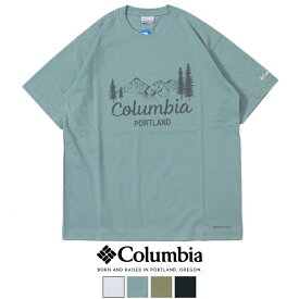 【2024年 春夏新作】 コロンビア tシャツ 速乾 半袖 プリント ロゴ UVカット Columbia メンズ 国内正規品 インポート ブランド 海外ブランド アウトドアブランド PM1647