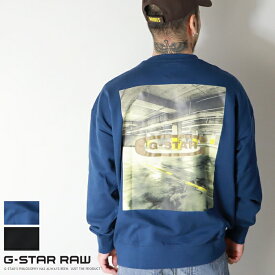 ジースターロウ スウェット トレーナー クルーネック オーバーサイズ ビッグシルエット G-STAR 長袖 ロゴ バックプリント メンズ 国内正規品 インポート ブランド 海外ブランド D25102-D257