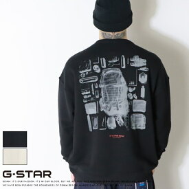 ジースターロウ スウェット トレーナー クルーネック オーバーサイズ ビッグシルエット ルーズ G-STAR 長袖 ロゴ 刺繍 メンズ 国内正規品 インポート ブランド 海外ブランド D25135-D557