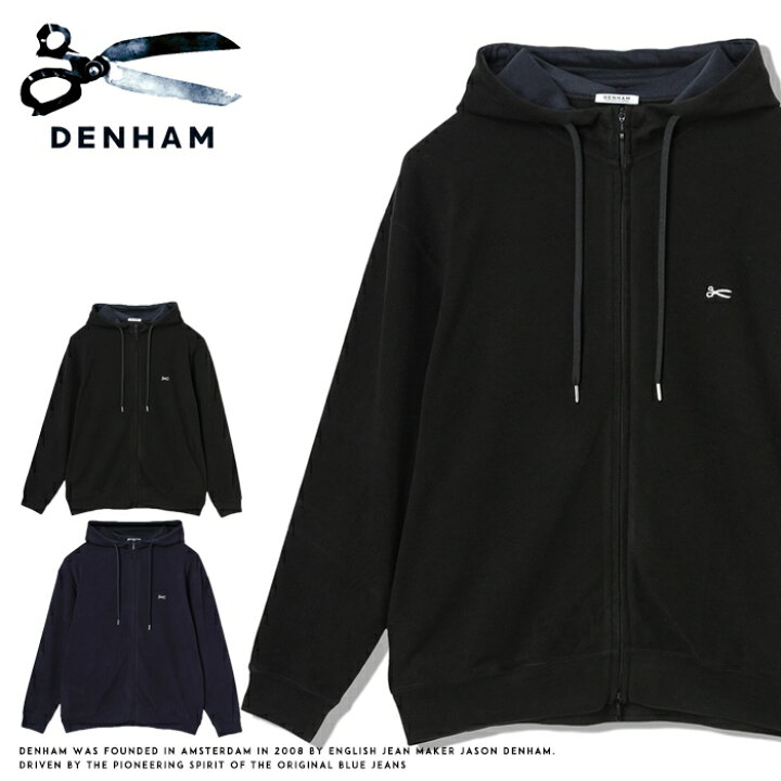 楽天市場】デンハム DENHAM ジップパーカー スウェット フード 刺繍  