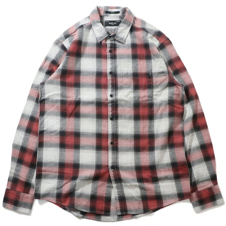 楽天市場】【セール 20％OFF】 REPLAY リプレイ 長袖シャツ フランネル 