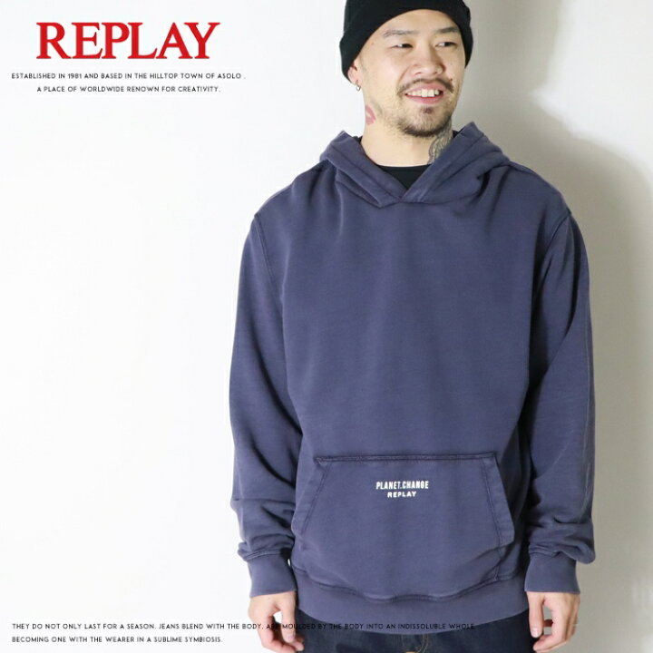 楽天市場】【セール 20％OFF】 リプレイ REPLAY スウェット パーカー 