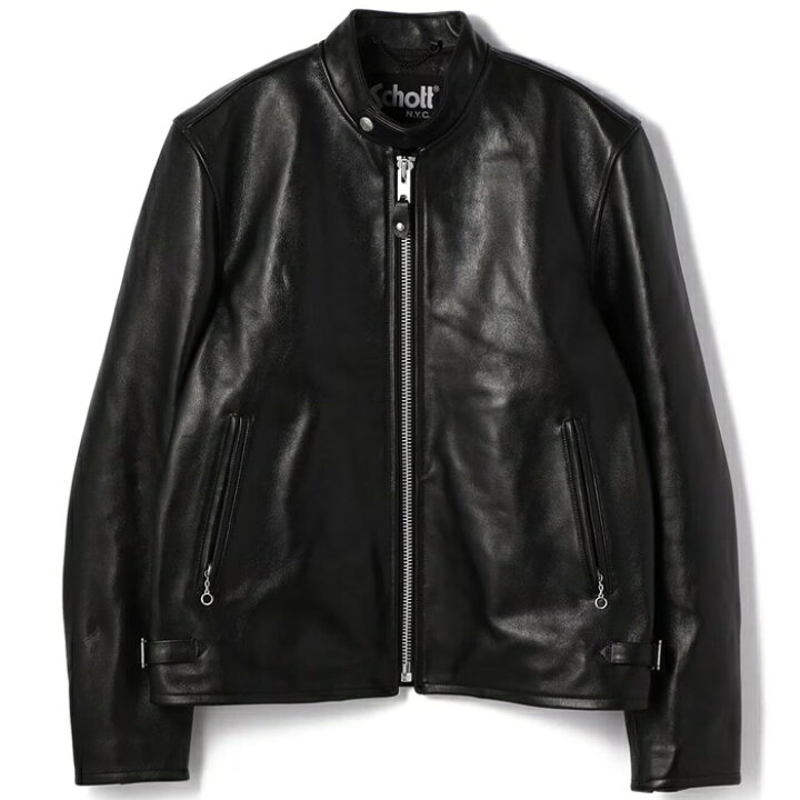 楽天市場】ショット レザージャケット 革ジャン カフェレーサータイプ  