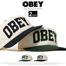 【2025年 秋冬新作】 OBEY オベイ キャップ ベースボールキャップ スナップバック 帽子 ブラック ストリート スケボー グラフィック メンズ 正規品 インポート ブランド 海外ブランド ストリートブランド 100580404-25F