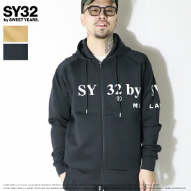 【2025年 秋冬新作】 SY32 by SWEET YEARS エスワイサーティトゥ パーカー スウェット ジップアップ フード セットアップ対応 ダブルニット スポーツ系 サッカー イタリアブランド 大人カジュアル メンズ 正規品 インポート ブランド 海外ブランド 15515