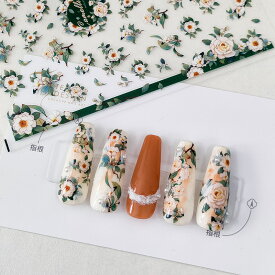 高品質ネイルシール ツバキ　和の花　お花　素敵　フラワー レジン封入　ハンドメイド　ネイル材料　プローネイリスト　セルフネイル　ネイルアート　ネイル用品　ジェルネイル　デコ用品　貼るだけ　簡単　成人式　入学式極薄ネイルシール