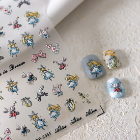 高品質ネイルシール 立体　女の子　かわいい　魔女　レジン封入　ハンドメイド　ネイル材料　プローネイリストセルフネイル　ネイルアート　ネイル用品　ジェルネイル　デコ用品　貼るだけ　りぼん　ウサギ　漫画