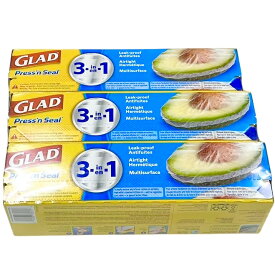 【3本セット】プレスンシール ラップ 真空パックのような密着感 GLAD グラッド プレスアンドシール 40(30cm×12.3m)×3本 Costco コストコ