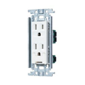 パナソニック WTF113238W 埋込アースターミナル付接地ダブルコンセント 金属取付枠付 フル端子S 15A 125V ホワイト