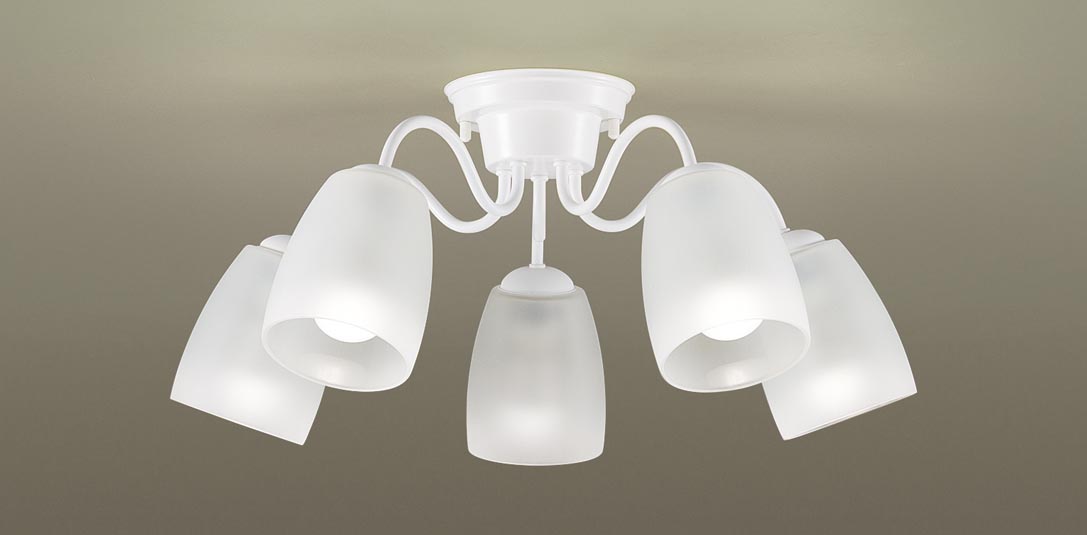 パナソニック LGB57504K 天井直付型 お金を節約 LED 倉庫 電球色 シャンデリア Uライト方式 白熱電球40形5灯器具相当 同梱 ランプ付 ～6畳