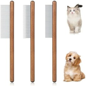 ペットブラシ 3点セット 猫犬コーム 木製ハンドルブラシ 蚤取りコーム ペット用ブラシ マッサージ 絡まりを取り除く 痛くない 短毛 中毛 長毛 猫犬兼用