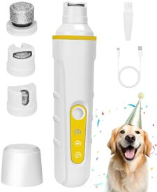 犬用爪やすり電動 最新の強化された 犬爪切り 2スピード、USB-C充電式、LEDスマートディスプレイ、3つの研磨オプション、犬、猫、あらゆるサイズの ペット用 爪トリマー