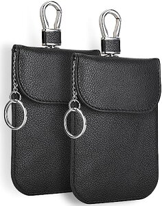 電波遮断ポーチ リレーアタック スマートキーケース 防犯対策 RFIDブロッキング 2枚入